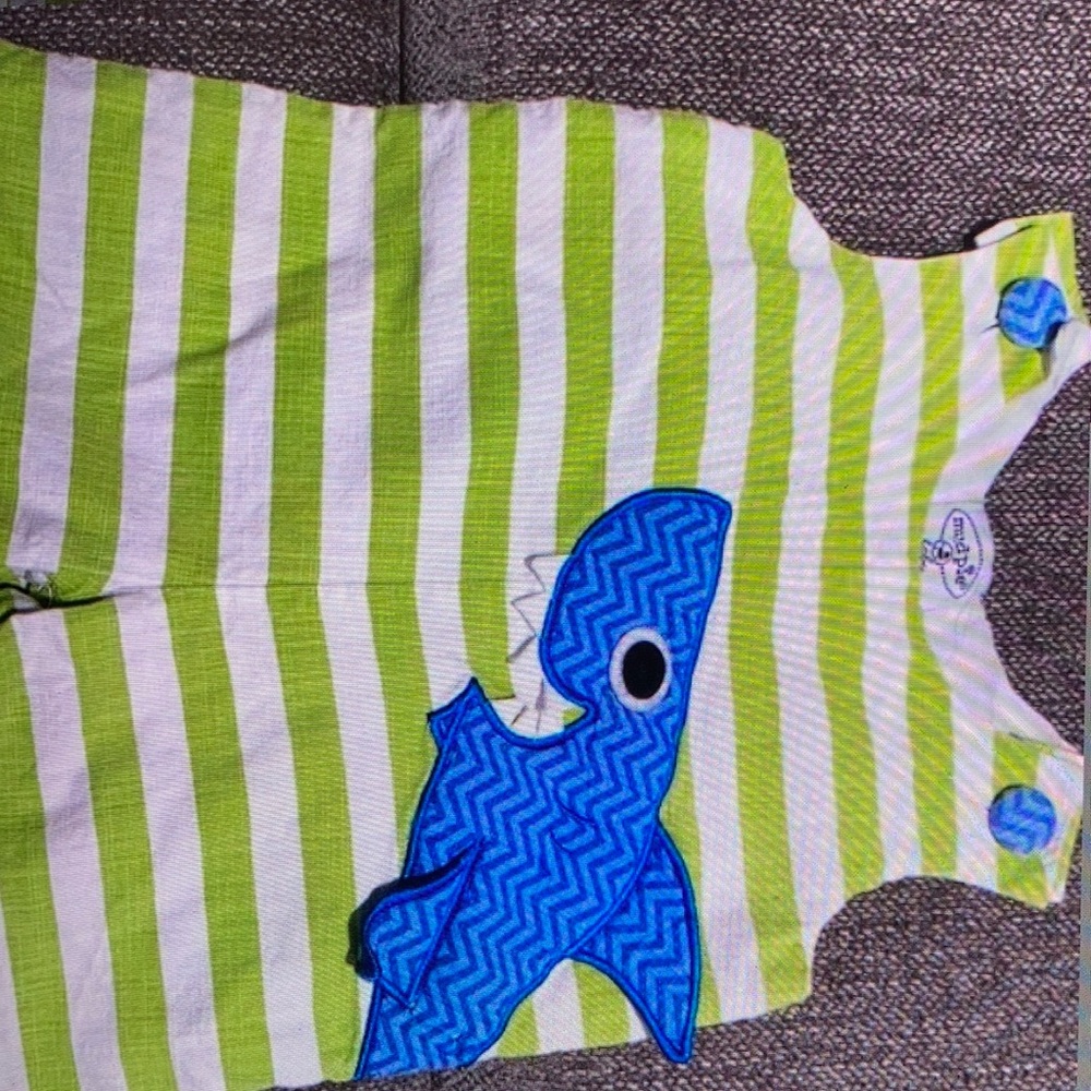 Charming lime striped romper one piece